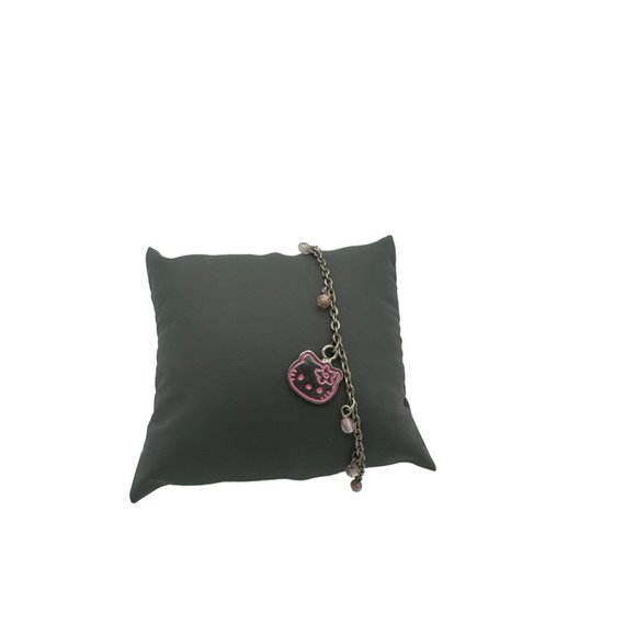 Sanrio Pink Hello Kitty Charm Bracelet 7 inch w/ 2 inch extender - Picture 1 of 7